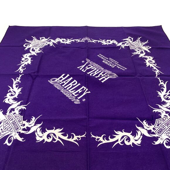 Harley-Davidson Motorcycles Bandana Scarf Headband Handkerchief Vintage Y2K - Picture 2 of 7